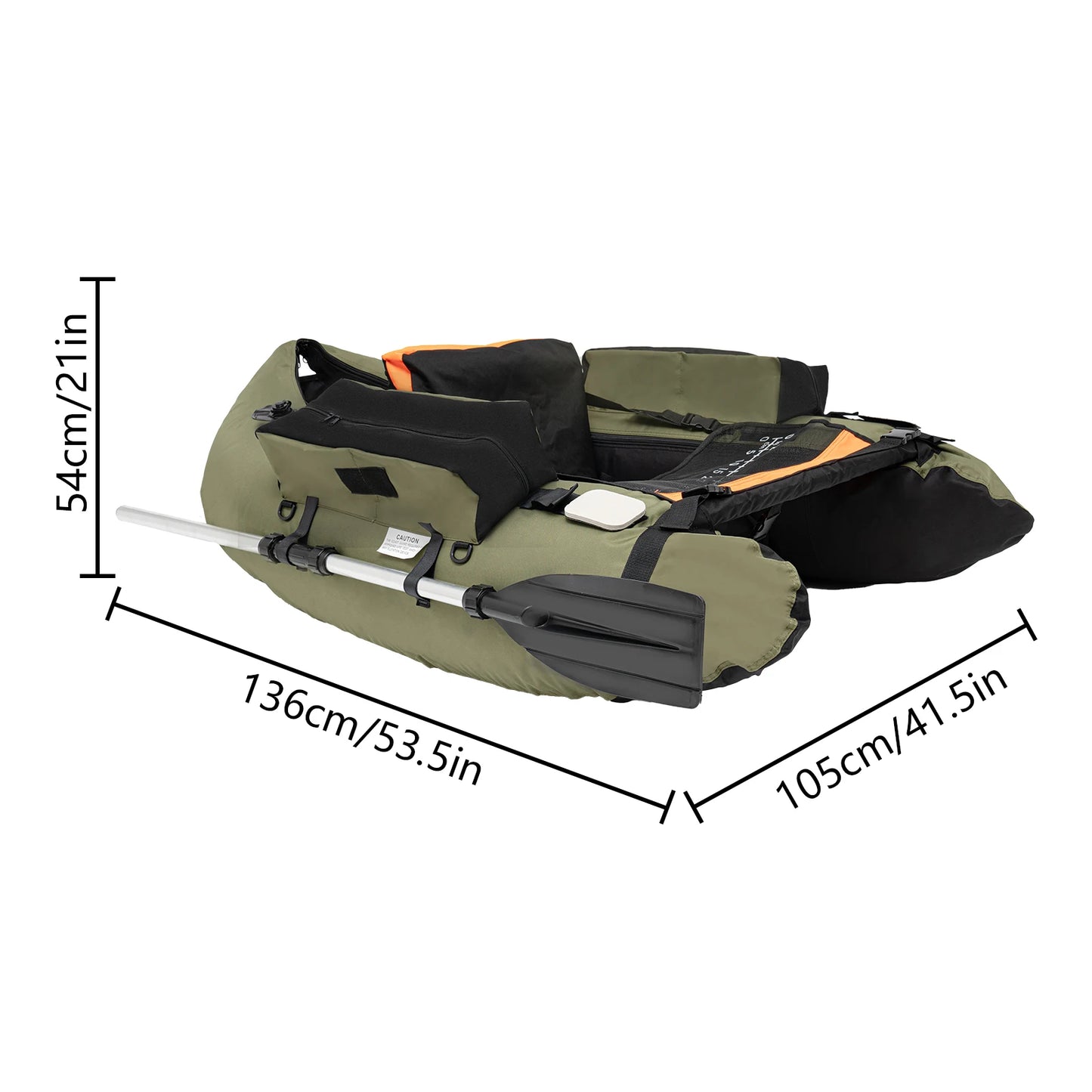 Portable Inflatable Fishing Boat for Ocean, Lakes, and Rivers