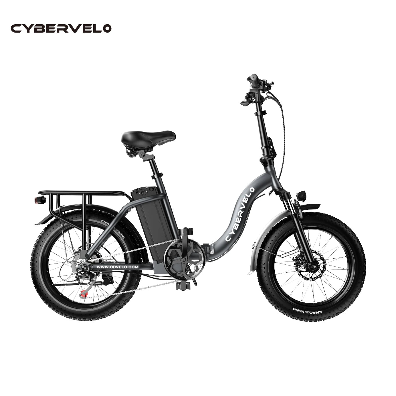 Cybervelo 1000W Electric Bike for Adults 48V 20.8Ah Large Removable Battery Foldable 20 Inch Fat Tire Urban Commuting Mars700