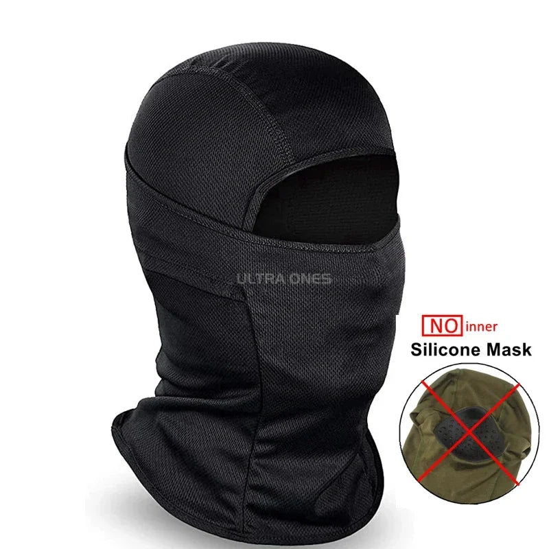 Silicone Half Face Balaclava Tactical Mask For Outdoor Airsoft Hunting