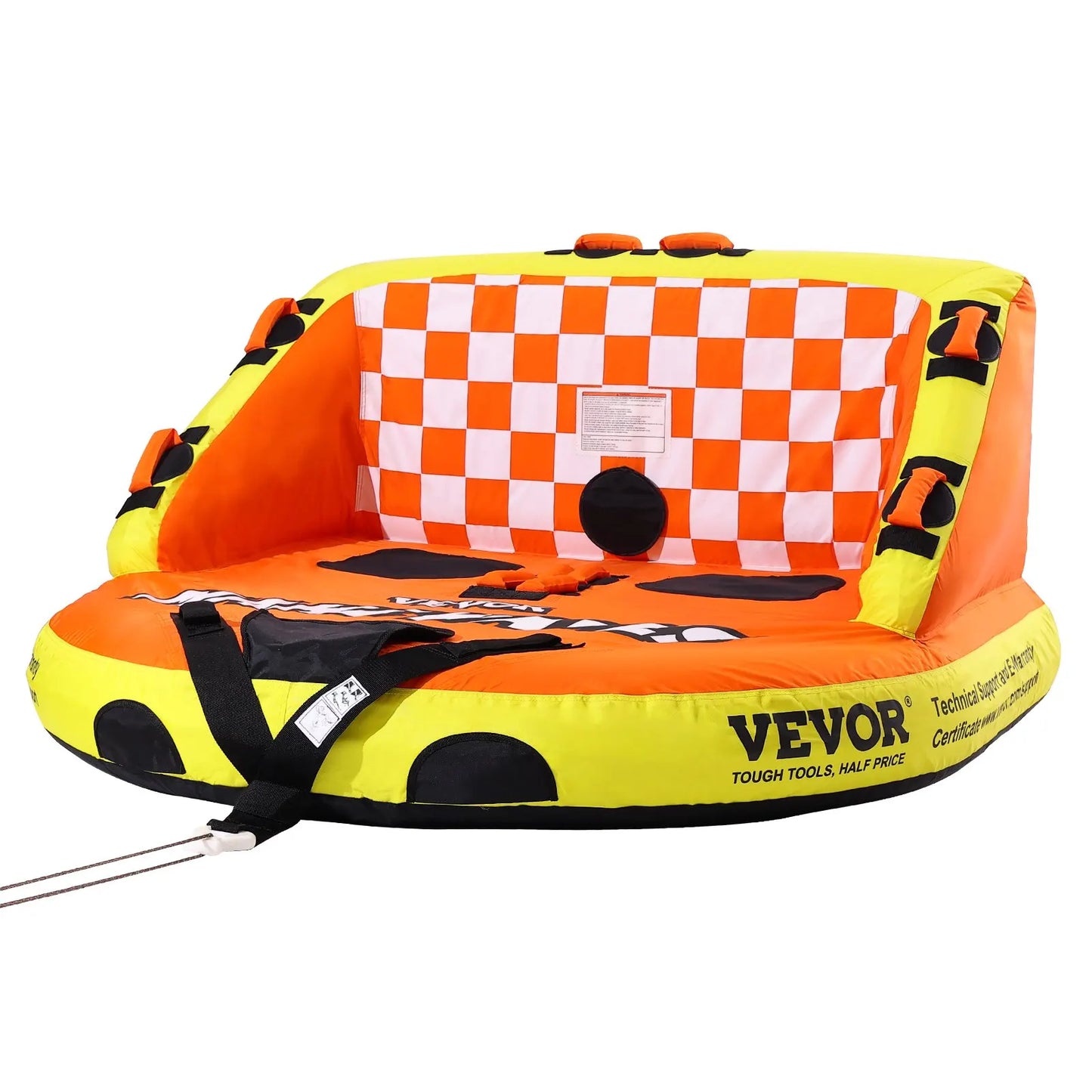 Towable Boat Tube With Deck Seats Inflatable 1 2 Riders