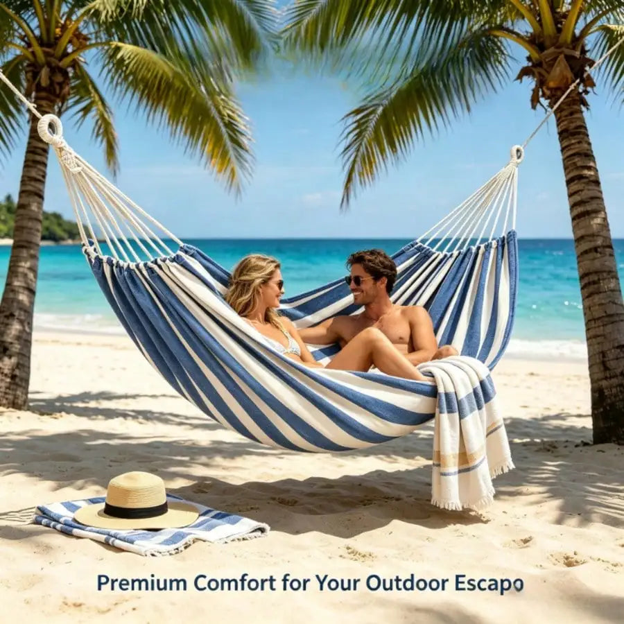 Canvas Hammock Without Bars, 200CM, Durable And Easy To Clean. Comes With A Portable Carry Bag, Perfect For Outdoor, Indoor And