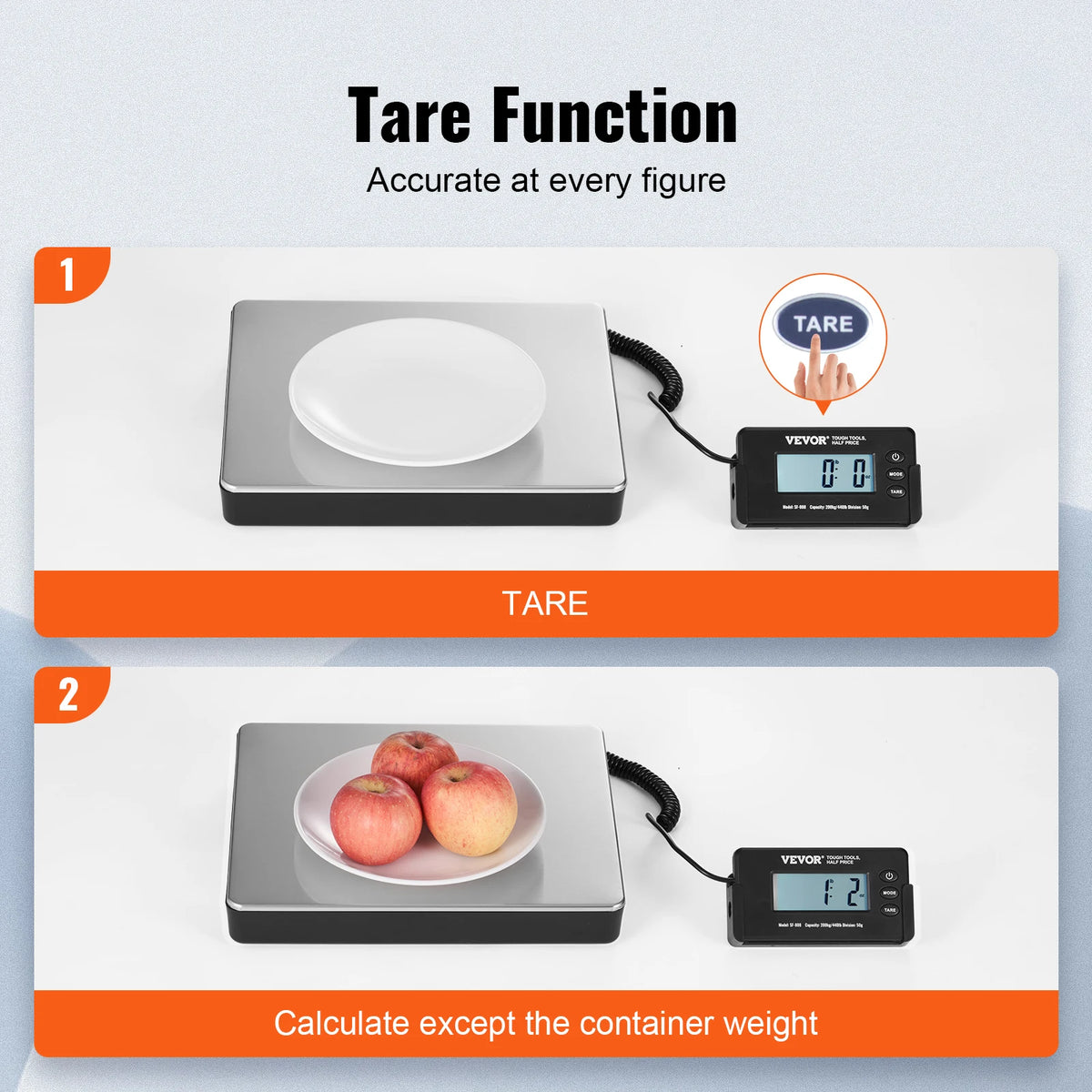 Portable Digital Shipping Scale With HD LCD Display And Tare
