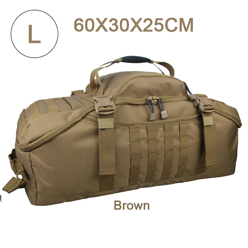 QCN Molle Tactical Travel Duffle For Camping And Fitness