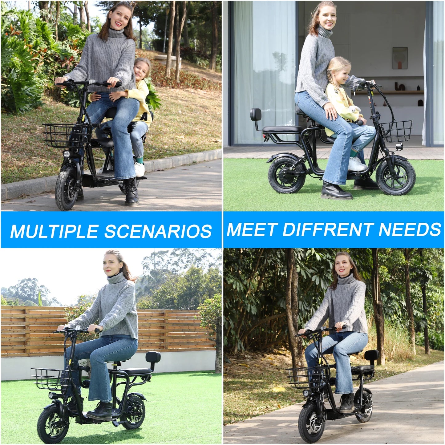 EILLEO Spacewalk 48V Electric Scooter with Seat and Dual Brakes