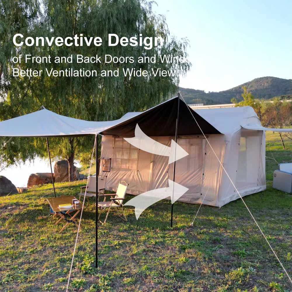 Inflatable Camping Tent For Large Groups With Easy Setup Pump