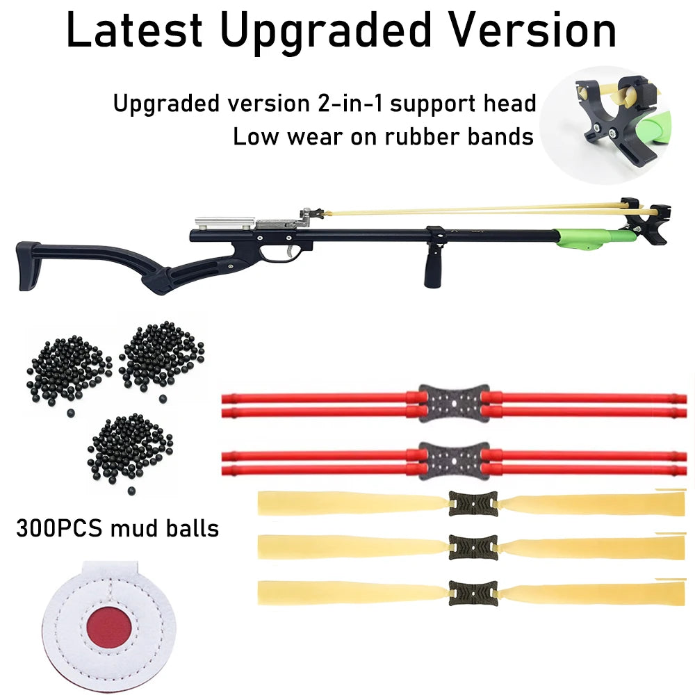 Powerful Metal Slingshot, Outdoor Hunting Catapult, Jungle Field Precision Slingshot, Stainless Steel Trigger Auto Fire Slingsho