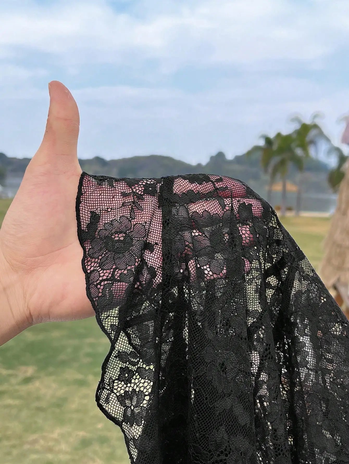Lace Western Dress With Sheer Overlay For Music Festivals