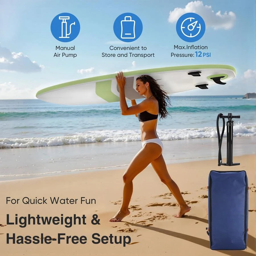 Inflatable SUP Paddle Board With 2in1 Paddle And Accessories