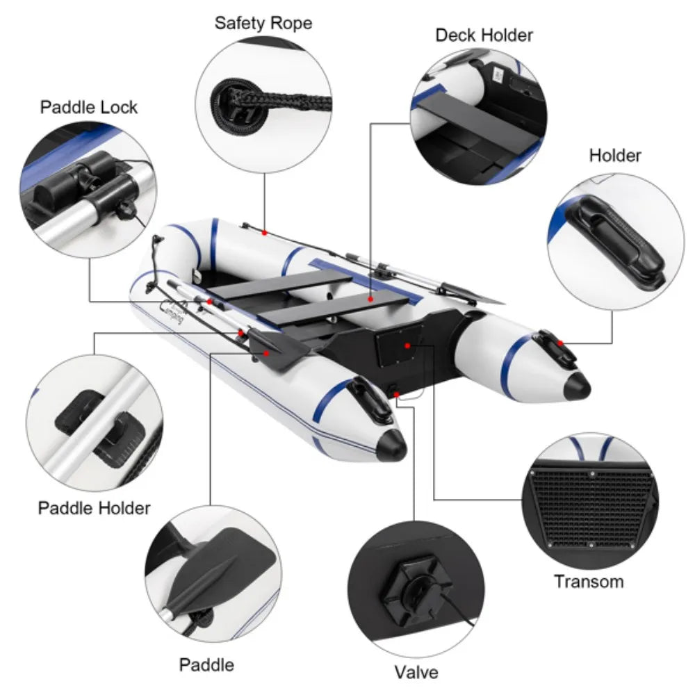 Recab Inflatable Assault Boat 3-Layer PVC Durable Rescue Boat