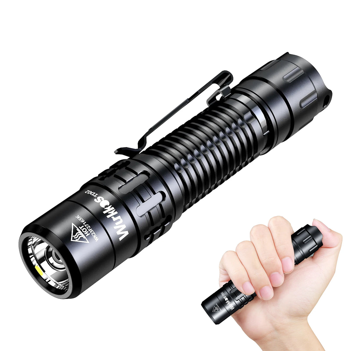 Wurkkos 2000 Lumens Tactical Flashlight With 18650 Battery