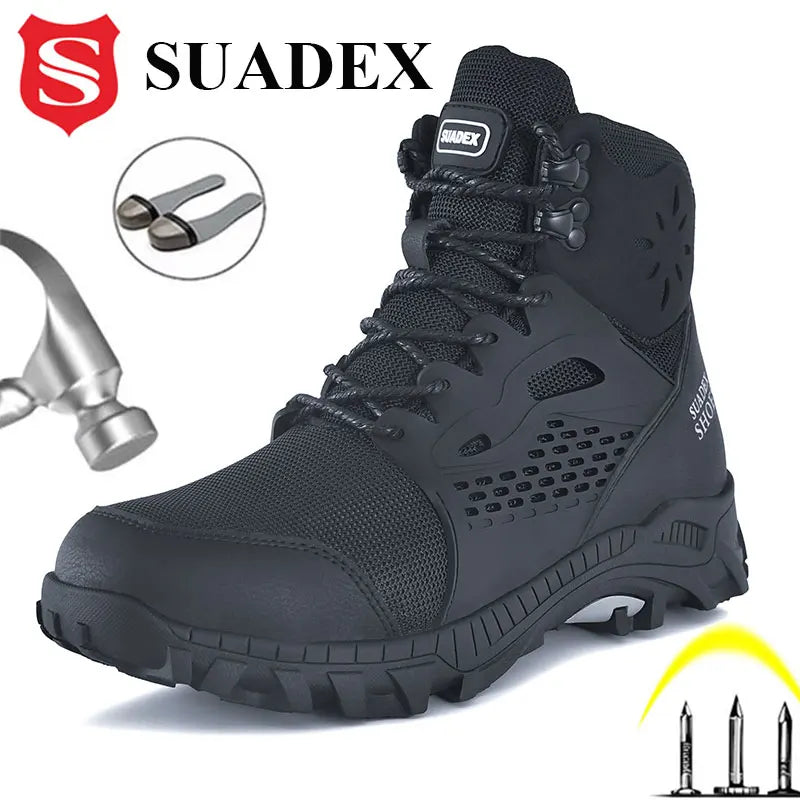 SUADEX S1 Safety Boots Anti-Smash Steel Toe Work Shoes