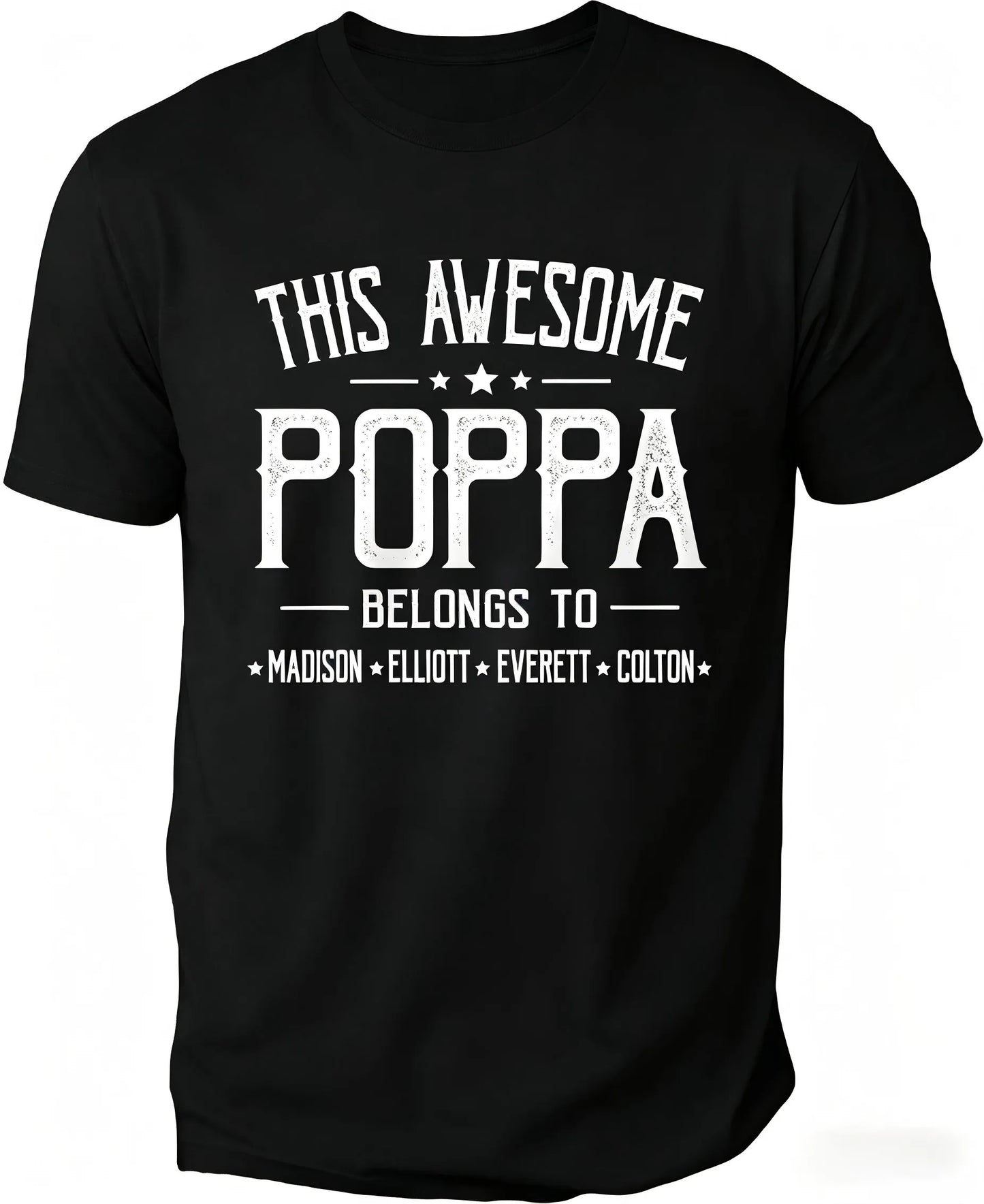 Personalized Grandpa Dad Shirt, Custom Grandpa Grandkids Name Shirt, Birthday Christmas Fathers Day Dad Grandpa Gift