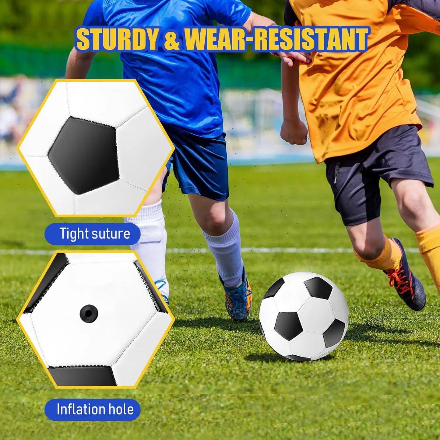 8 Pcs Sports Balls Set Include Basketball Football Soccer Volleyball