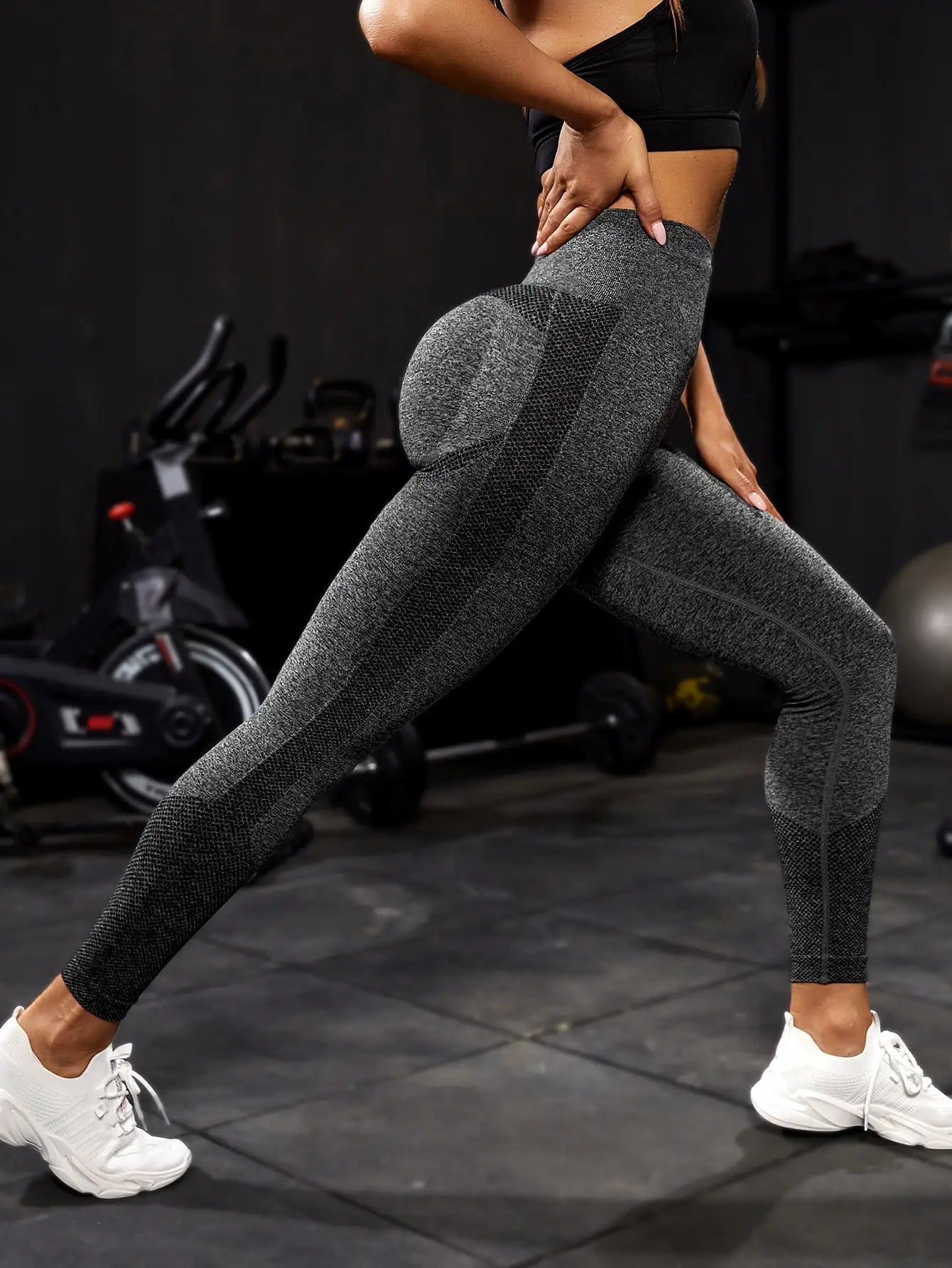 Yoga Sport Seamless Workout Leggings For Women Push Up Athletic Pants