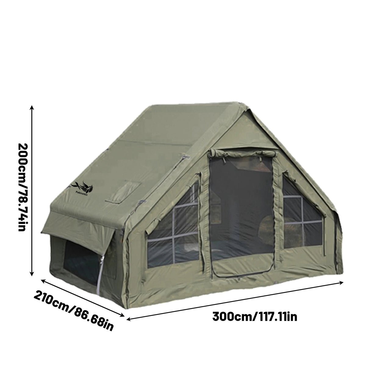 Pakicetus Inflatable Camping Tent Quick Setup Waterproof All Season