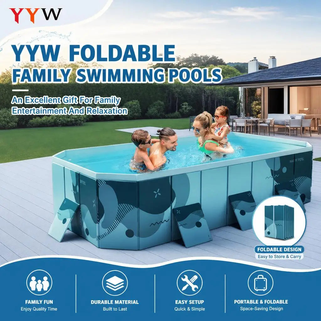2026 New Outdoor Summer Family Swimming Pool Foldable Children Play Pool Suitable for Outdoor Garden Backyard