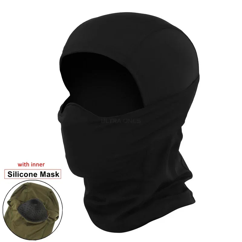 Silicone Half Face Balaclava Tactical Mask For Outdoor Airsoft Hunting