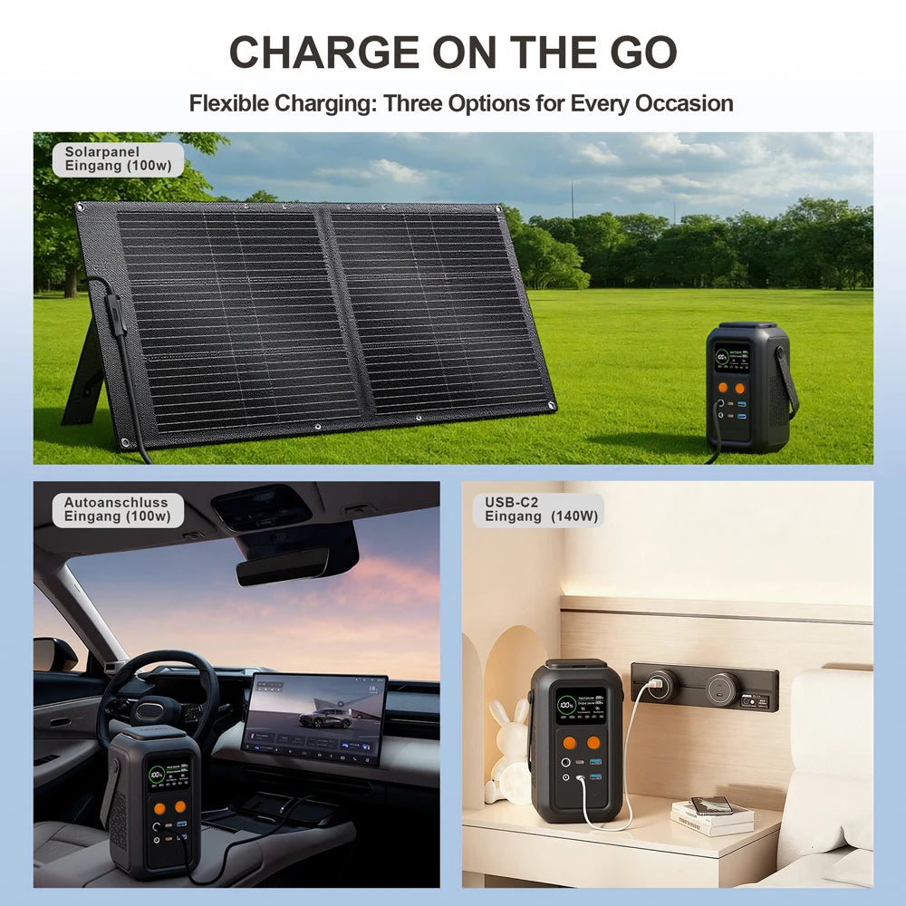 CTOLITY 200W Portable Power Station 192Wh LiFePO4 Battery