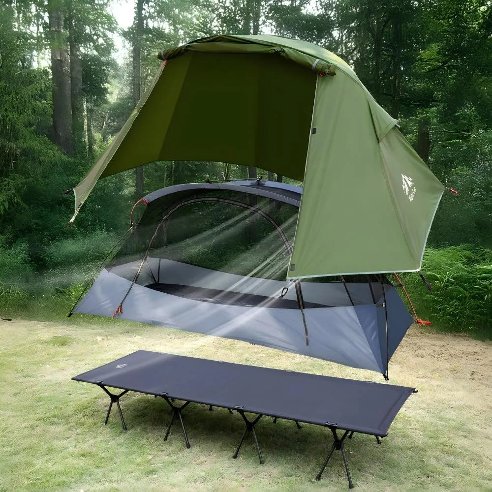 Night Cat Elevated Convertible Camping Cot Tent With Vestibule