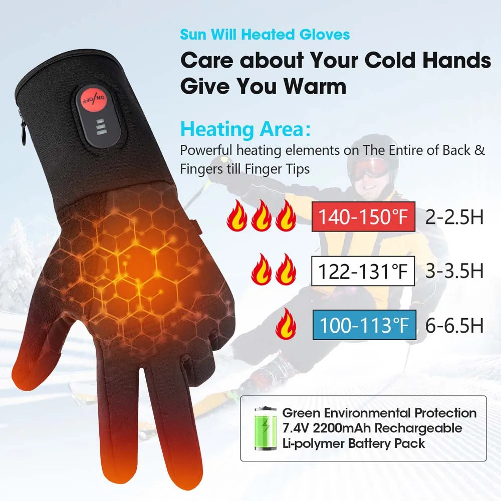 Savior Heat Rechargeable Electric Heated Glove Liners For Men And Women