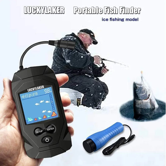 Ice Fishing Handheld Fish Finder With LCD Sonar Display Portable