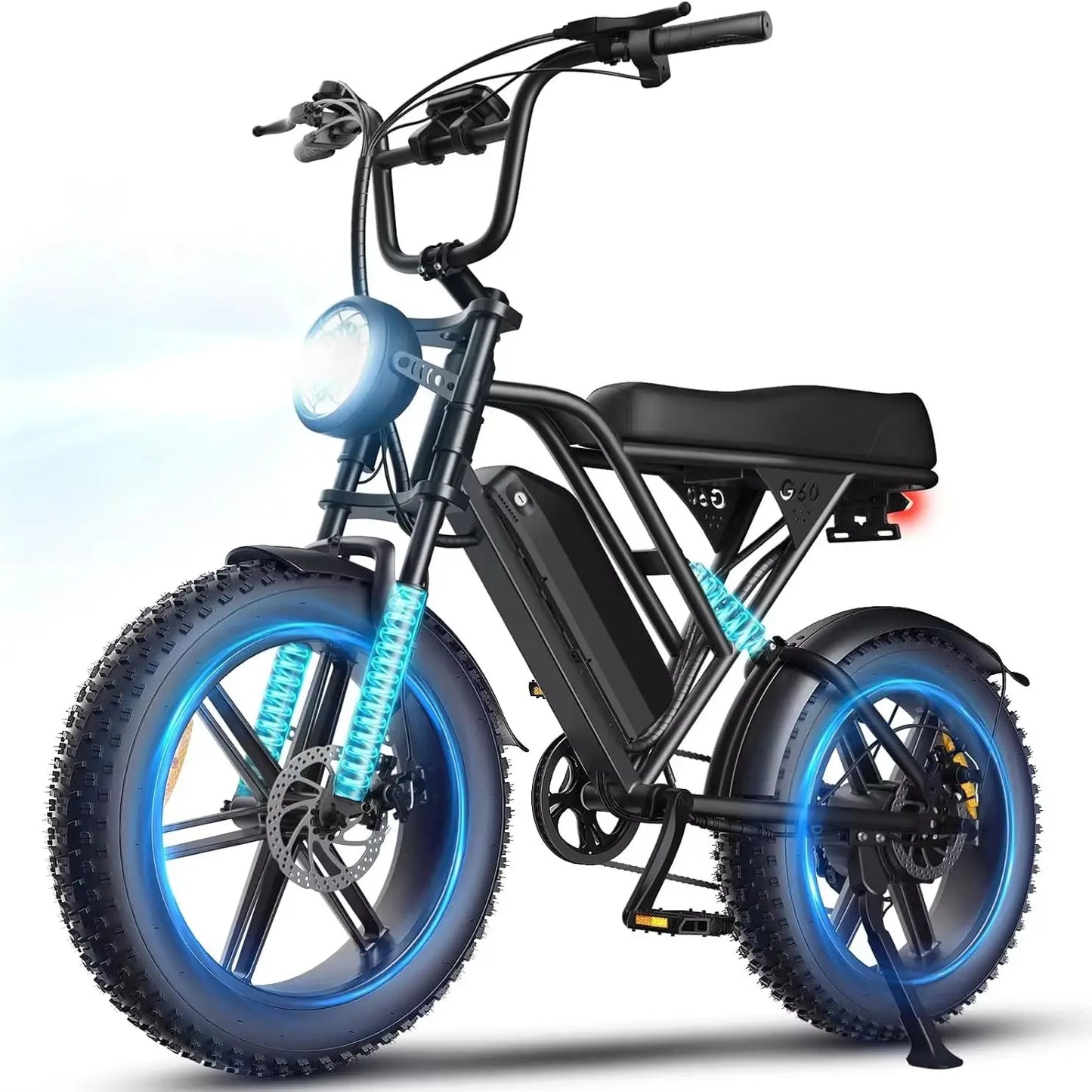 20 Inch Adult E-Bike 1000W Brushless Motor Electric Bicycle 48V15AH Battery Road & Off-road Mountain Ebike