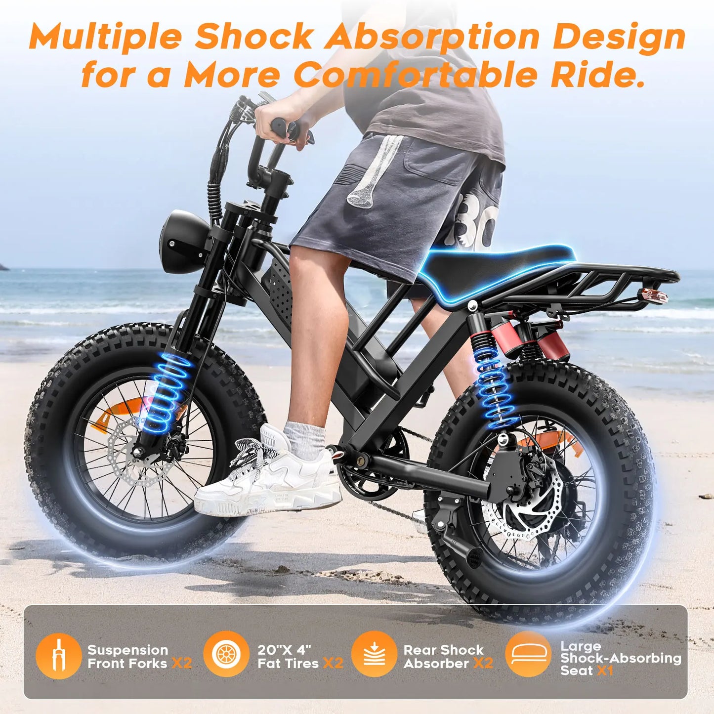 EILLEO SPACEWALK Mountain Electric Bike 750W Peak Motor Removable Battery