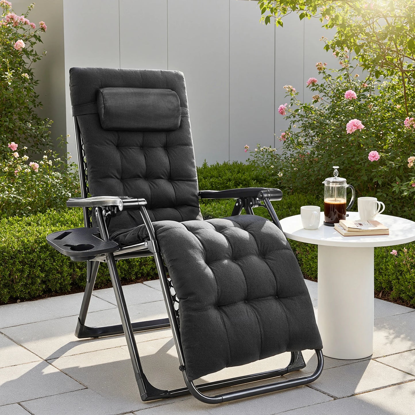 JHK Zero Gravity 2-Pack Portable Recliner Chairs With Cup Holders