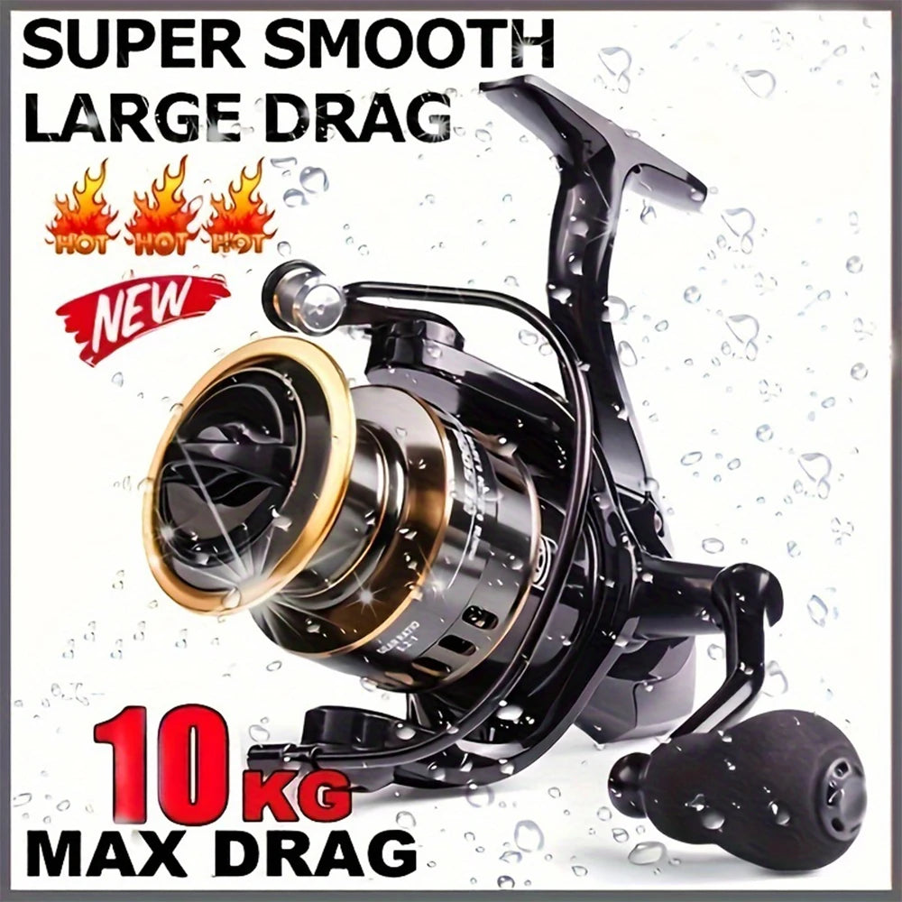 Metal Spool Spinning Fishing Reel for Freshwater and Saltwater Use