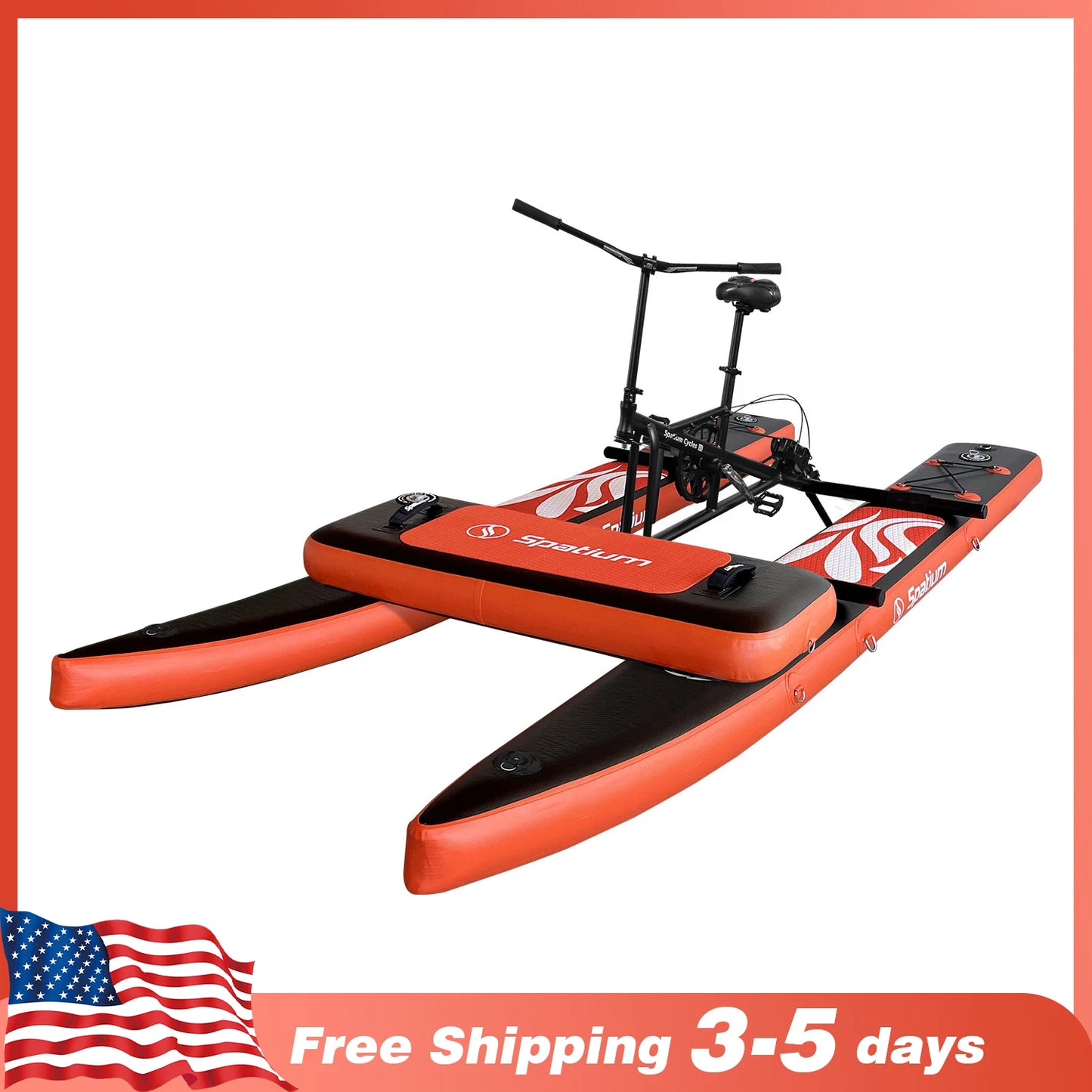 Spatium Water Bike 3.0 Inflatable Pontoon With 3-Blade Propeller