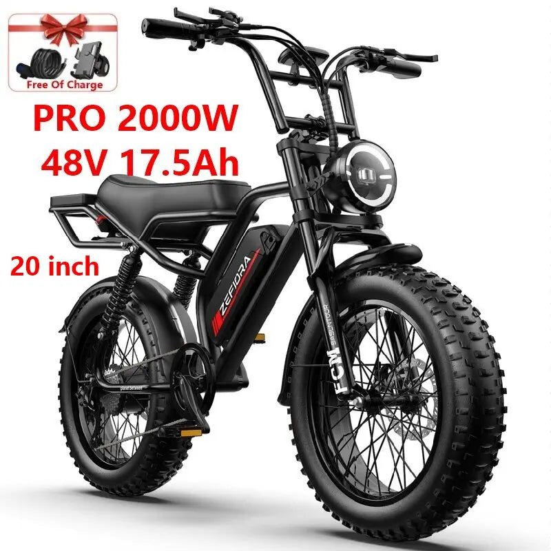 ZEFIORA V10 Electric Fat Bike 1000W 2000W Dual Motors