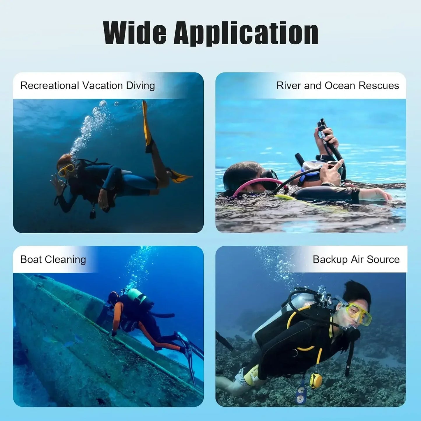 Portable 0.5L Mini Diver Oxygen Tank For Underwater Breathing