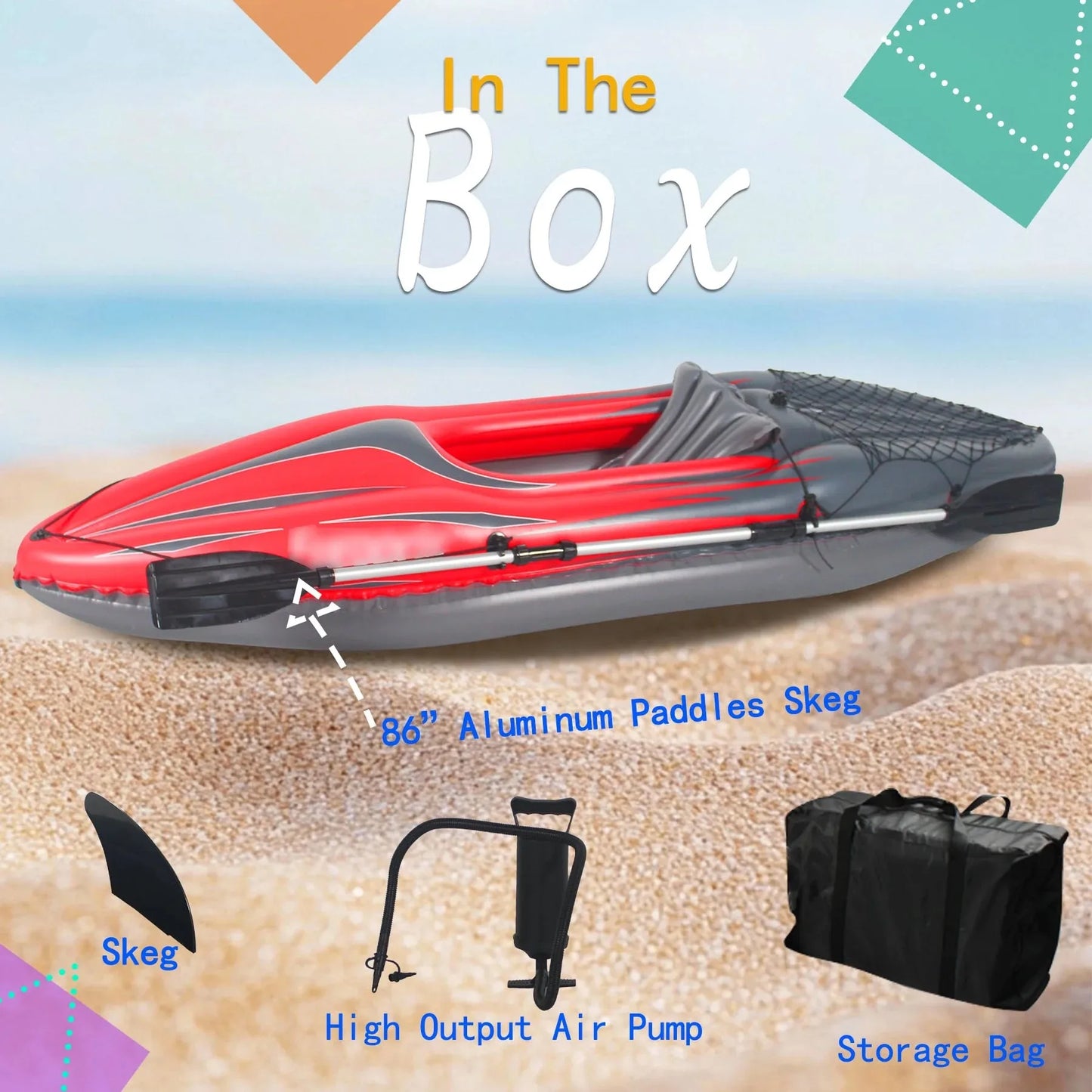 HHSJZWCY Inflatable One Person Fishing Kayak for Lakes and Rivers