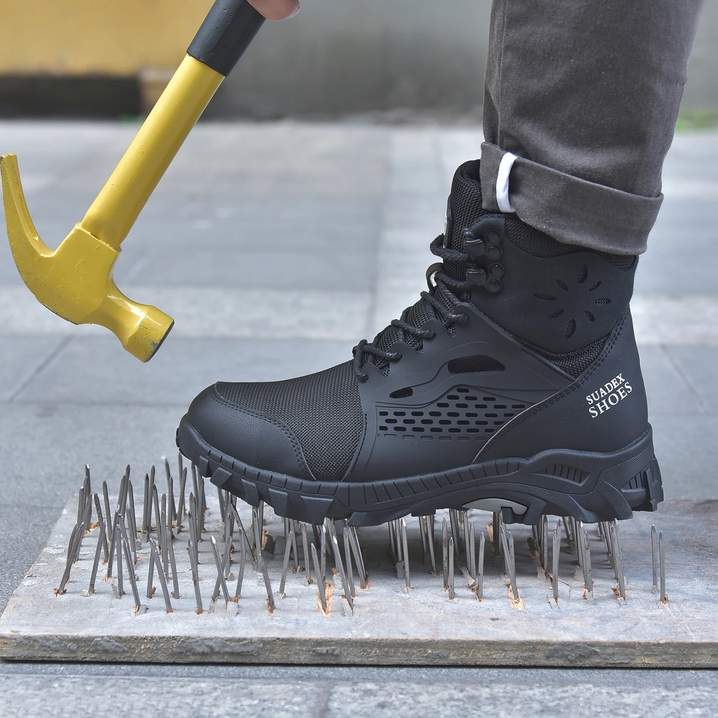 SUADEX S1 Safety Boots Anti-Smash Steel Toe Work Shoes