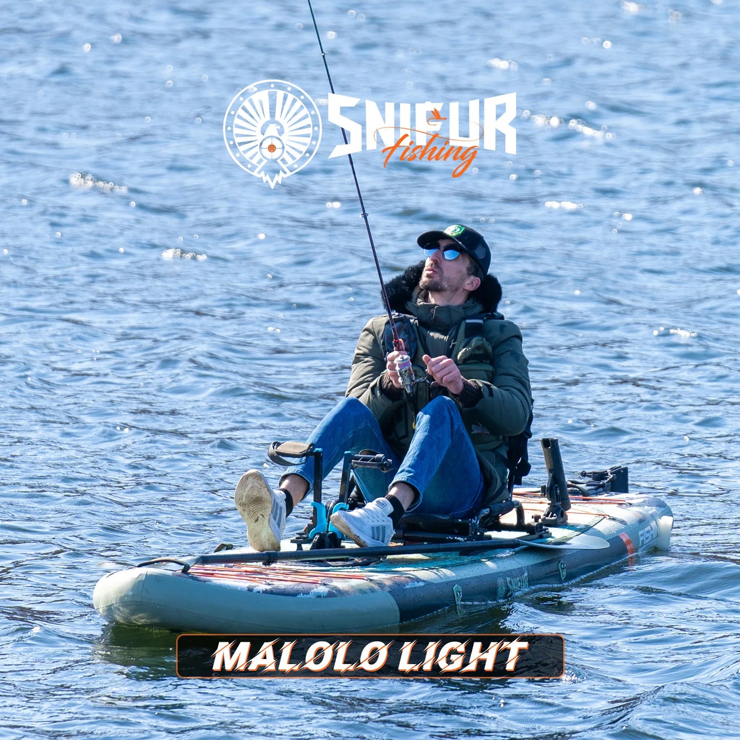 12ft Inflatable Fishing SUP Board Drop Stitch PVC With Pedal Drive Rod Holder Seat Adult Lake River Ocean Outdoor Water Sports