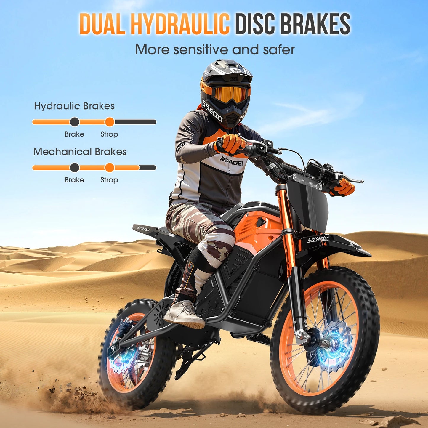 EILLEO SPACEWALK Fat Tire Electric Dirt Bike 3000W Mid-Drive