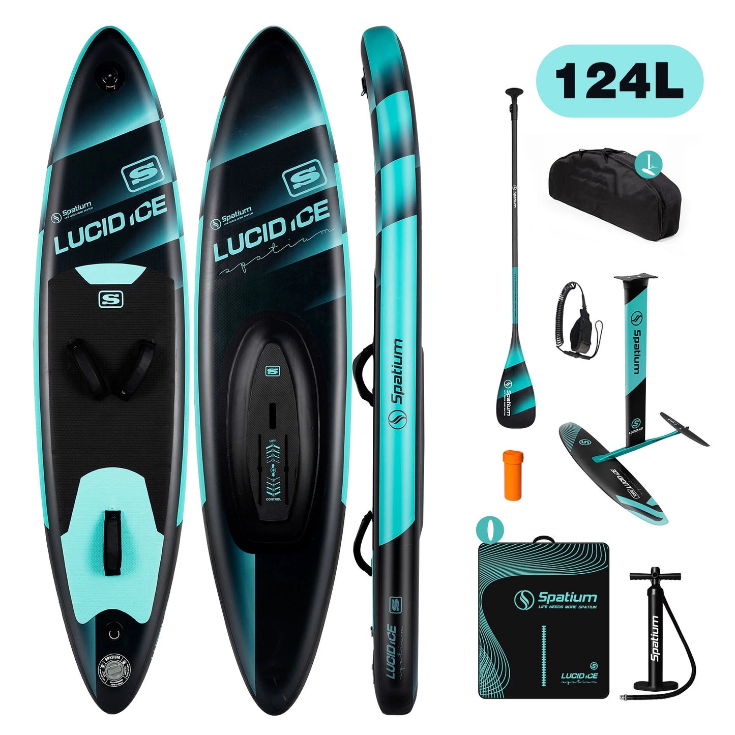 Spatium Inflatable Downwind Board For Unpowered Surfing And SUP