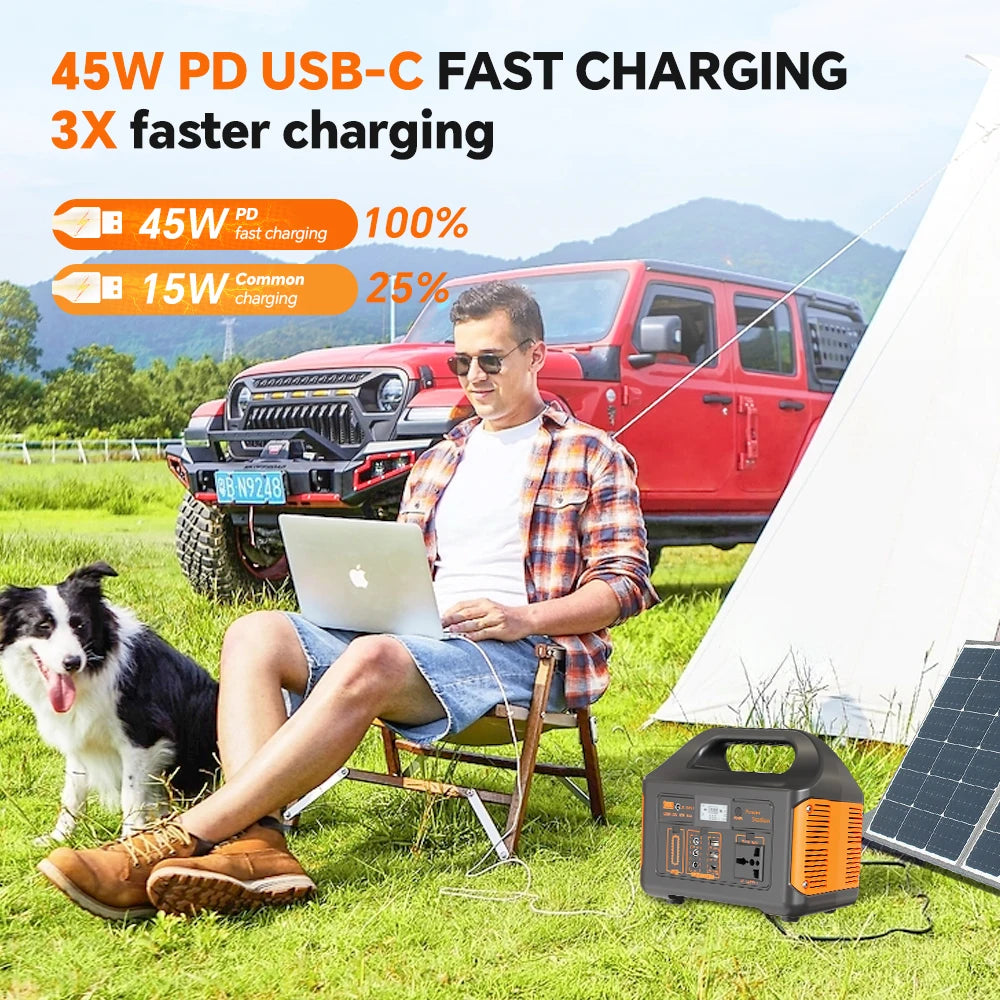 GaiaRay Portable Solar Power Station With LiFePO4 Battery