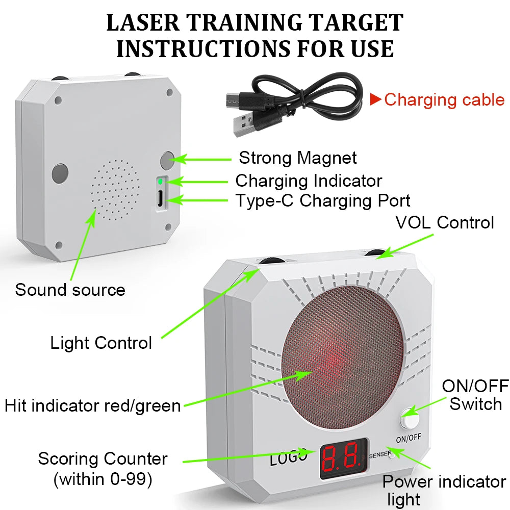 Infrared Induction Laser Target For Shooting Practice With Scoring