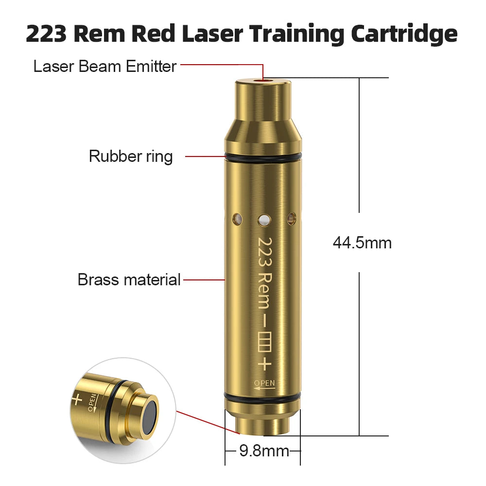223 Red Laser Training Bullet For Dry Fire Laser Trainer