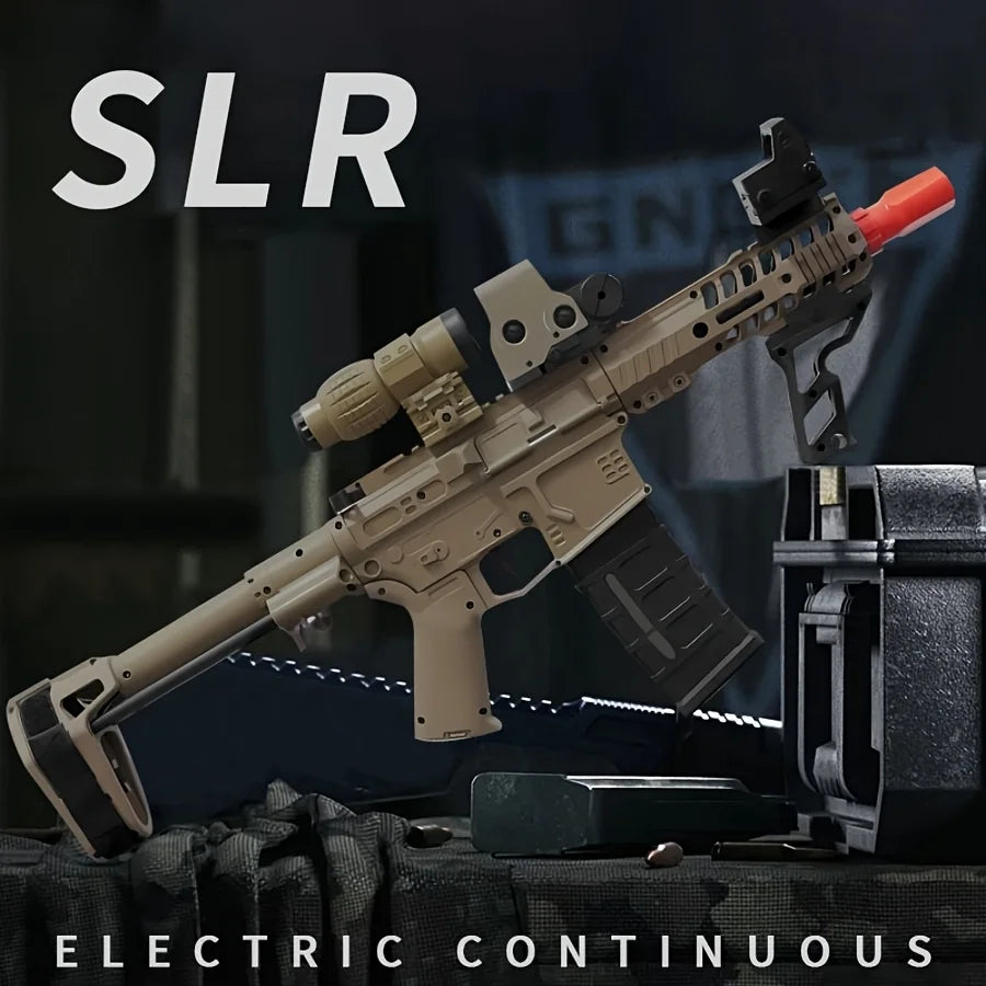SLR Electric Gel Ball Gun [7.4v High-Speed Continuous Shooting Upgraded Version] Highly Assembled Toys, Manual/Automatic