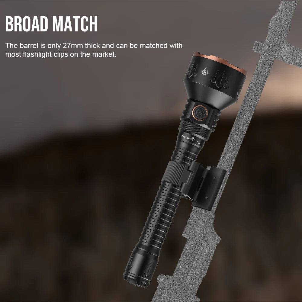 TrustFire T80 Outdoor Rechargeable Tactical LED Flashlight 3800 Lumens