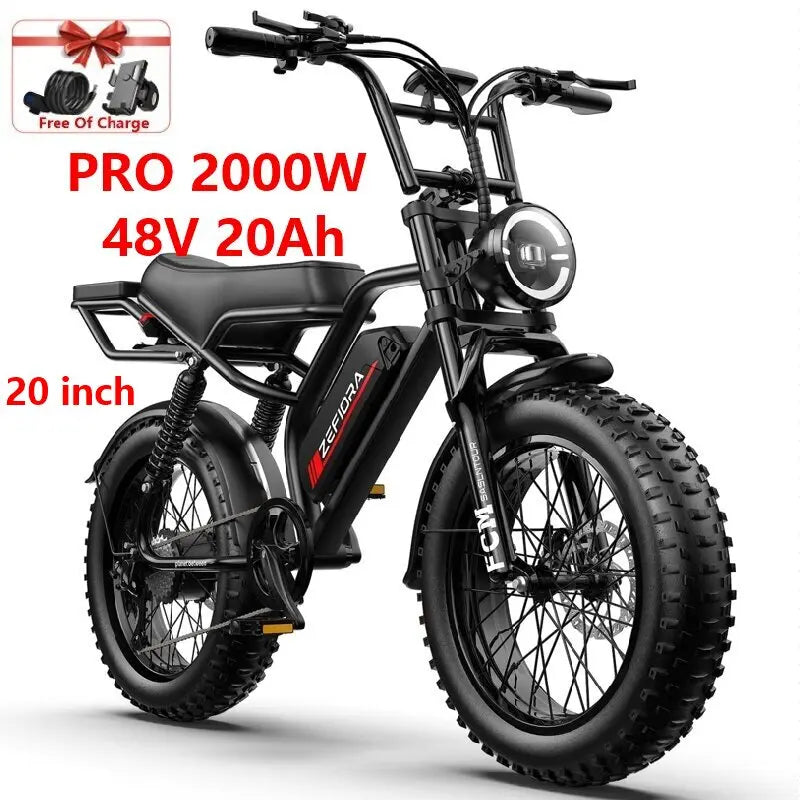 ZEFIORA V10 Electric Fat Bike 1000W 2000W Dual Motors