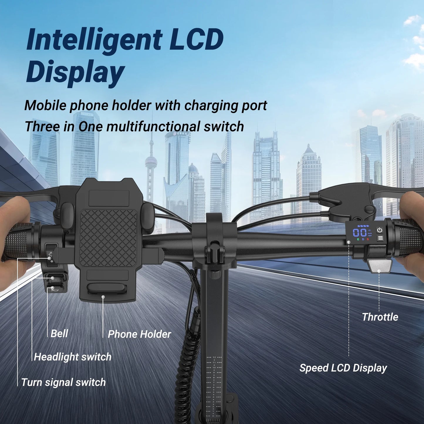 AOVOPRO EB60 Folding Electric Bike 500W 48V Two Seat