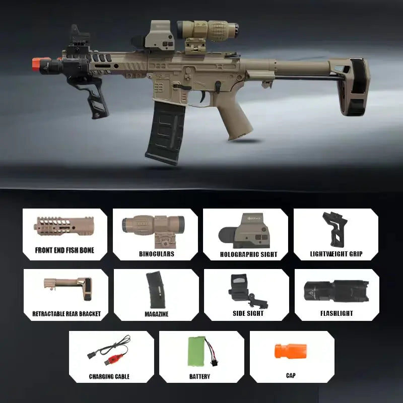 SLR Electric Gel Ball Gun [7.4v High-Speed Continuous Shooting Upgraded Version] Highly Assembled Toys, Manual/Automatic