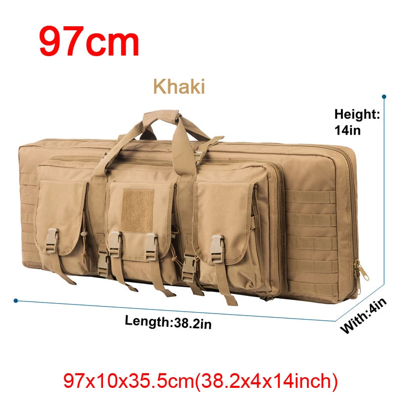 LQARMY Tactical Double Rifle Case With MOLLE Rifle Bag