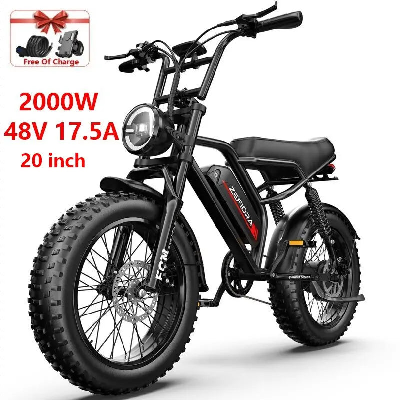 ZEFIORA V10 Electric Fat Bike 1000W 2000W Dual Motors