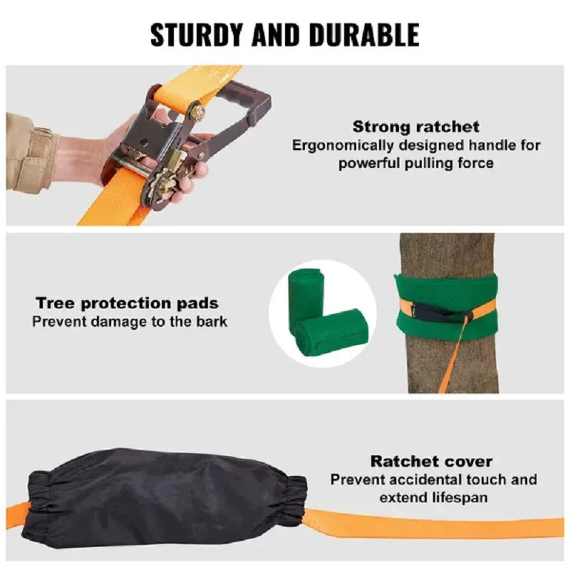 VEVOR Slackline Kit With Training Line For Backyard Fun