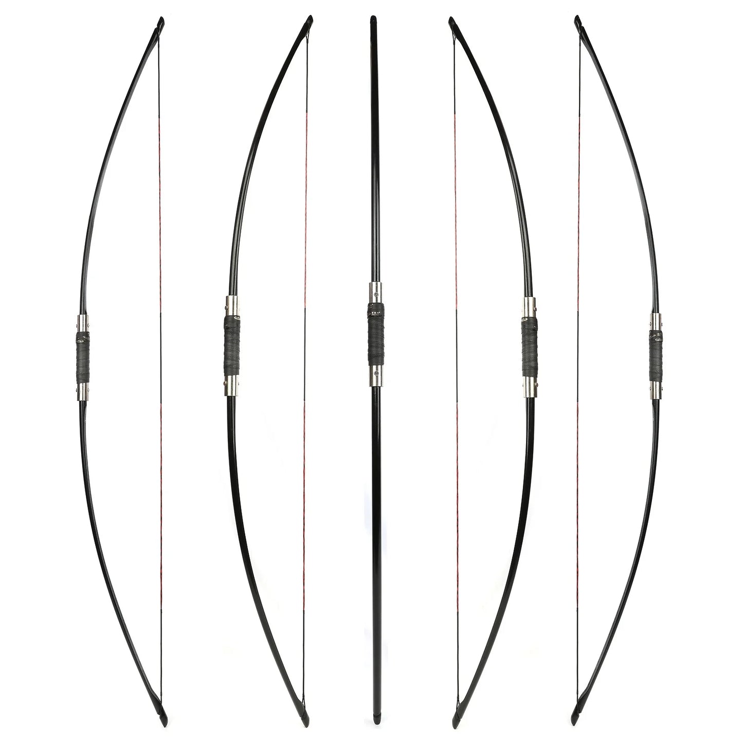 Archery Longbow Set 64.5" Takedown English Design 60/65/70lbs Draw Weight RH/LH Compatible for Adults Beginners Hunting Shooting Target Practice Outdoor Sports Accessories