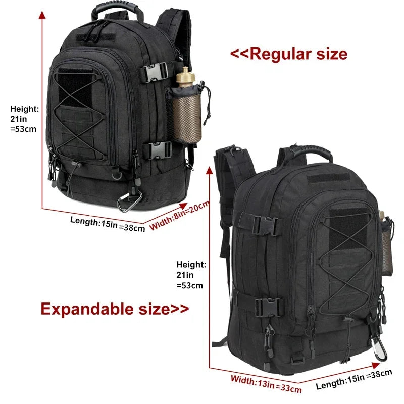 Tactical Water Resistant Hiking Travel Backpack With Laptop Compartment